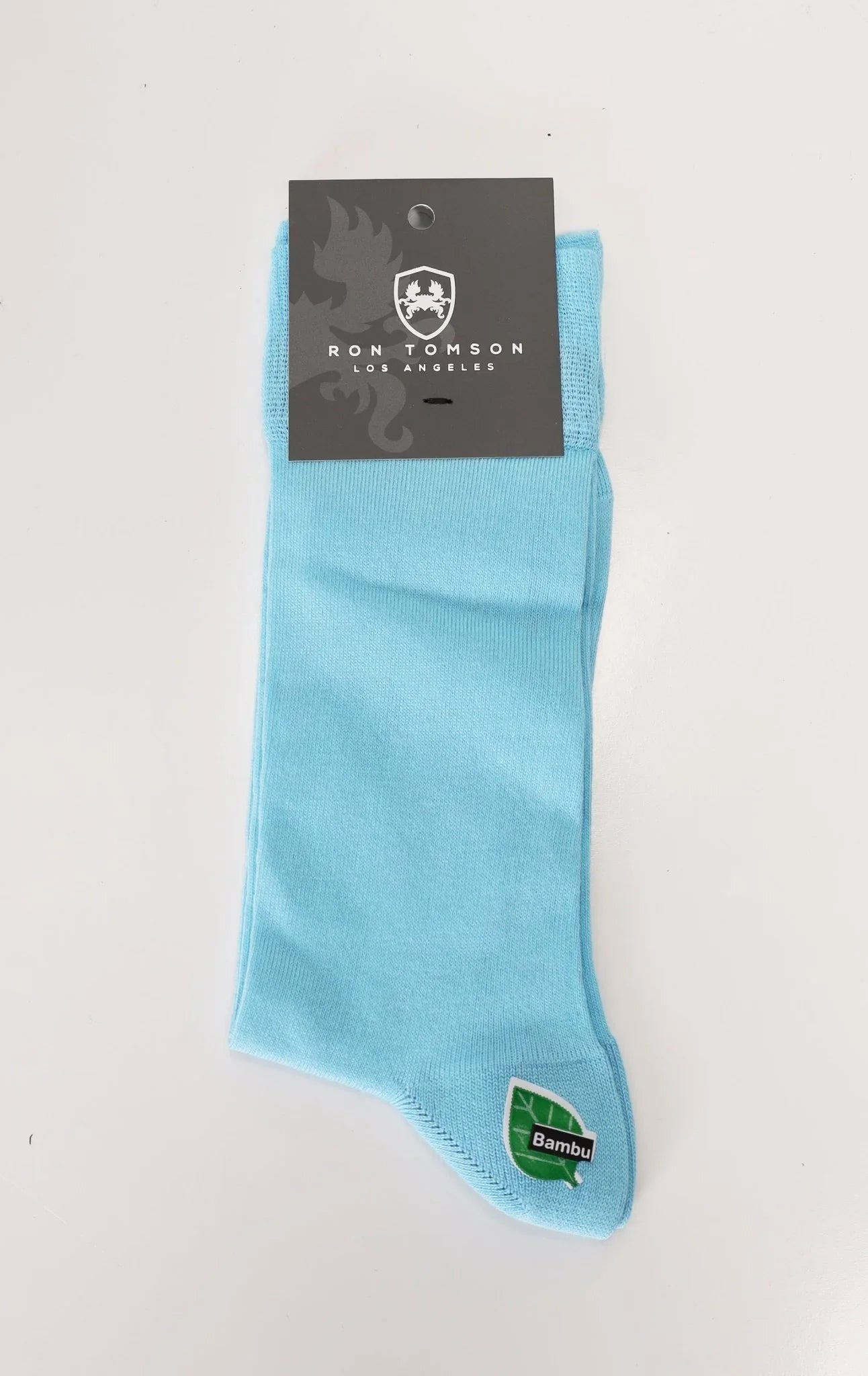 Solid Light Blue Sock - Ron Tomson
