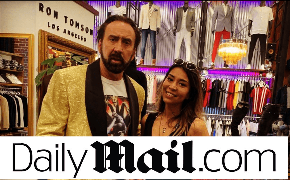 Nicolas Cage visits Ron Tomson Downtown Los Angeles Store - Ron Tomson