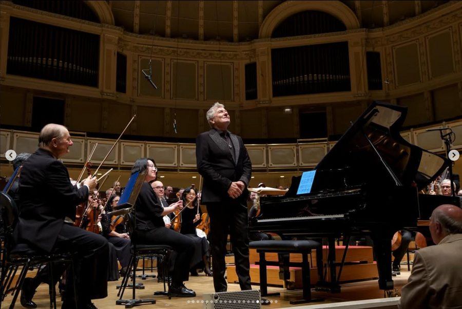 Jean-Yves Thibaudet Wears Ron Tomson on the Concert Stage