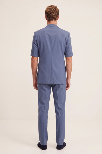 Short Sleeve Safari Suit - Light Blue