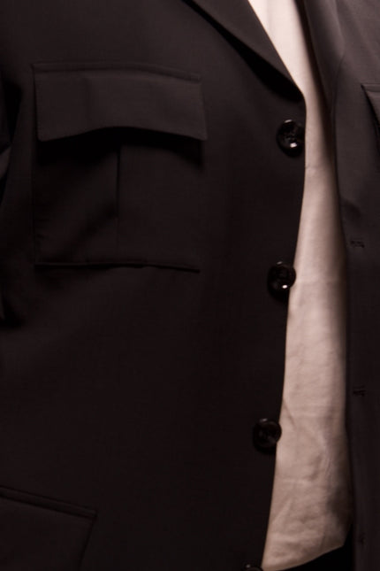 Short Sleeve Safari Suit - Black