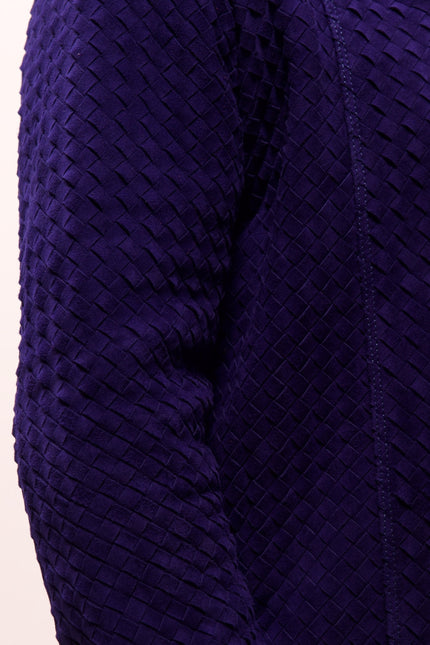 Men's Woven Leather Shirt - Cobalt