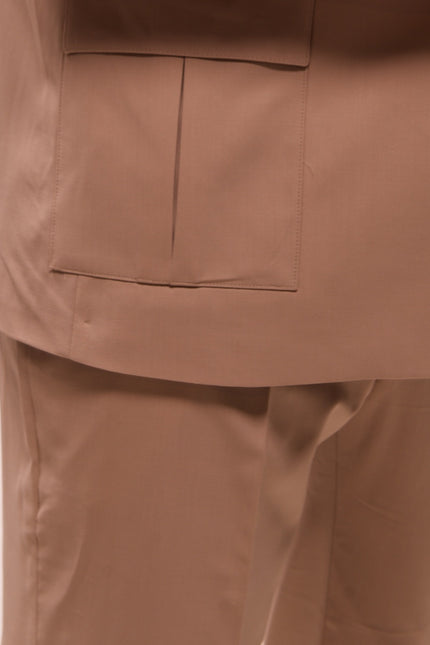 Short Sleeve Safari Suit - Tan