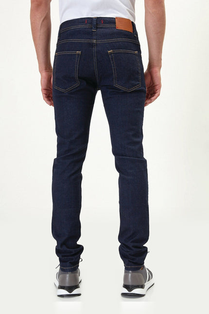 Sleek Tapered Jeans - Dark Blue