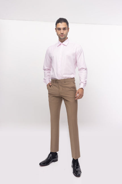 Convertible Cuff Oxford Dress Shirt - Light Pink