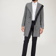 Asymmetric Rebel Cardigan - Black White