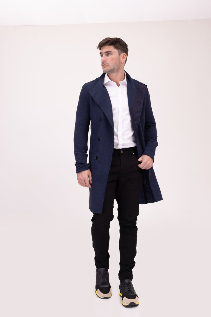 Asymmetric Rebel Cardigan - Navy