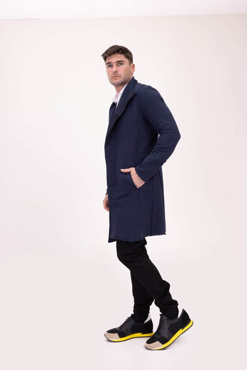 Asymmetric Rebel Cardigan - Navy