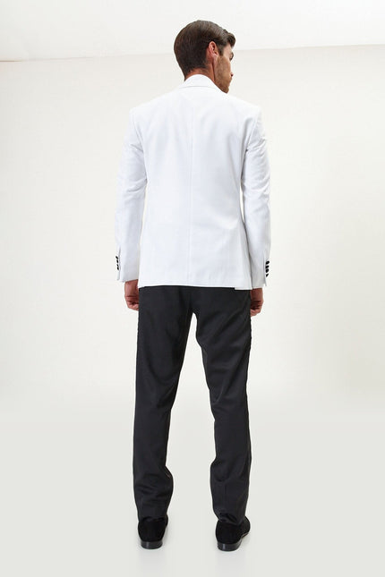 Peak Lapel Tuxedo Jacket - White