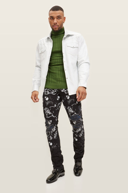 Lambskin Leather Shirt - White