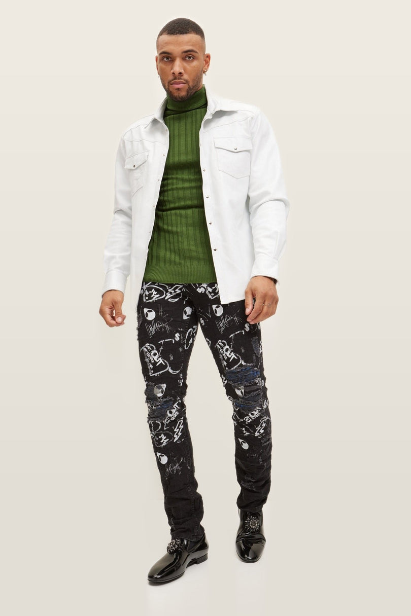 Lambskin Leather Shirt - White