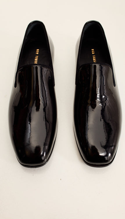 Italian Patent Leather Formal Loafer - Black