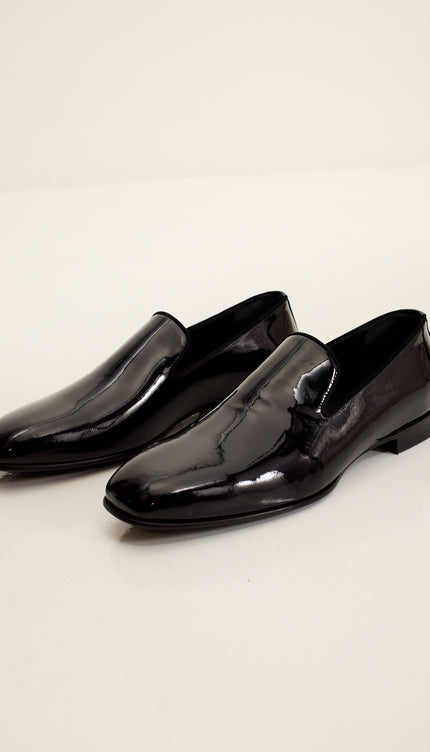 Italian Patent Leather Formal Loafer - Black