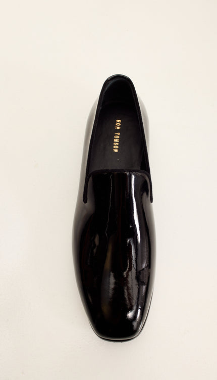 Italian Patent Leather Formal Loafer - Black