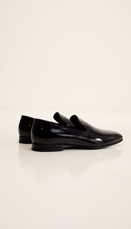 Italian Patent Leather Formal Loafer - Black