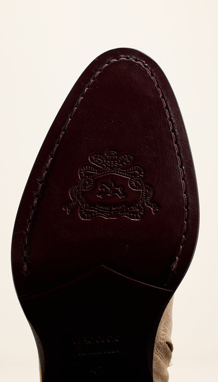 Nubuck Leather Ankle Boots - Sand