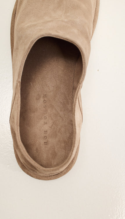 Suede Espadrilles with Italian Rubber Sole - Sand Stone