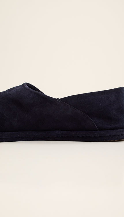 Suede Espadrilles with Italian Rubber Sole - Navy