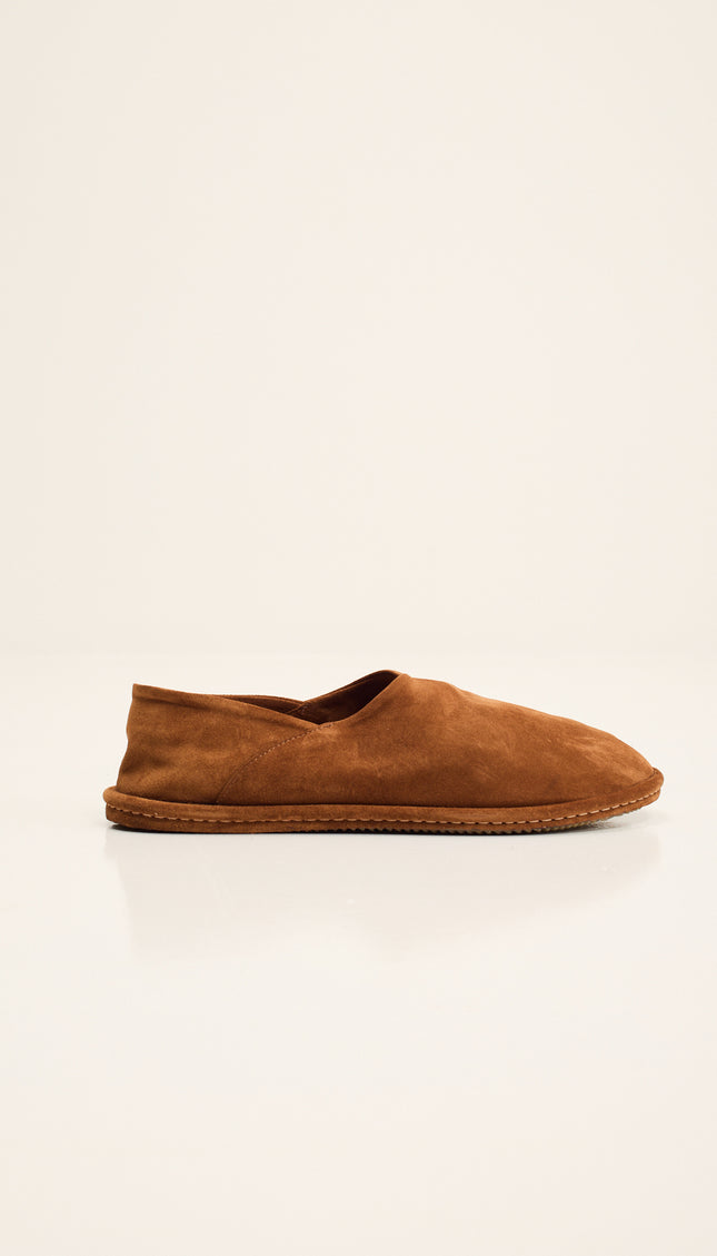 Suede Espadrilles with Italian Rubber Sole - Brown Suede
