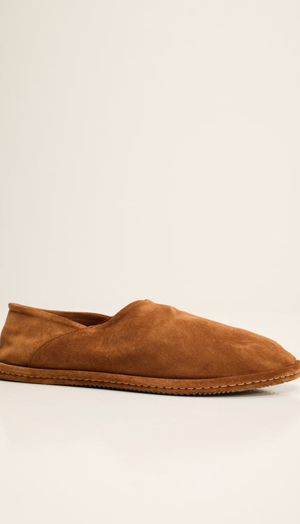Suede Espadrilles with Italian Rubber Sole - Brown Suede