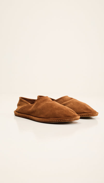 Suede Espadrilles with Italian Rubber Sole - Brown Suede