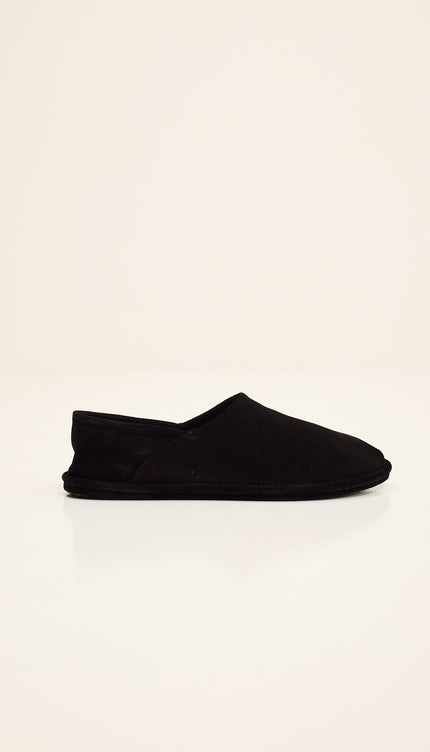 Suede Espadrilles with Italian Rubber Sole - Black Suede