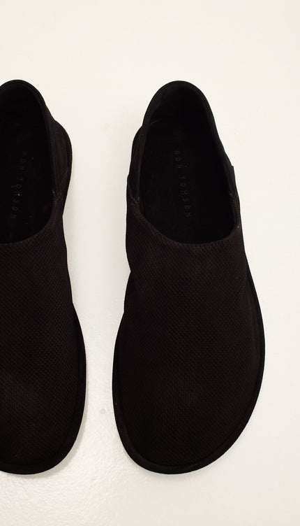 Suede Espadrilles with Italian Rubber Sole - Black Suede