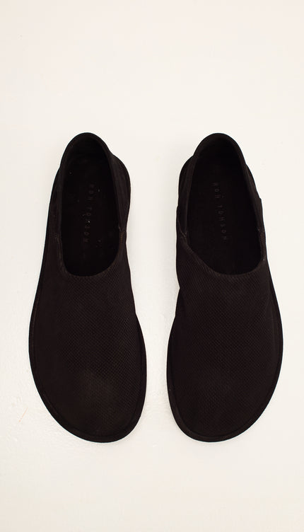 Suede Espadrilles with Italian Rubber Sole - Black Suede