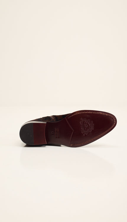 Calf Hair Western Ankle Boots - Black Leopard