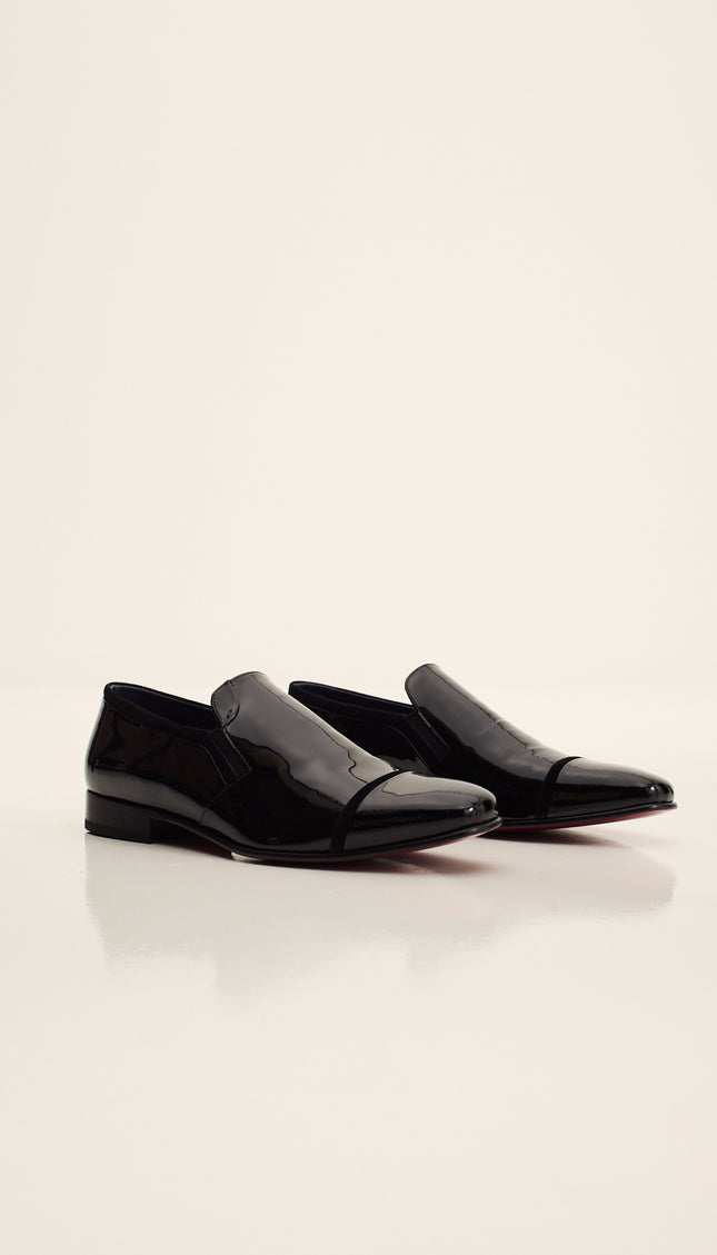 Patent Leather Loafer - Black