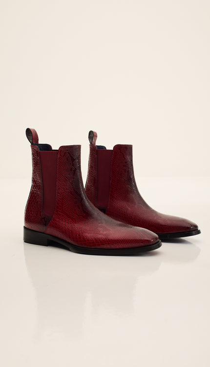 Essential Chelsea Boot - Red Embossed