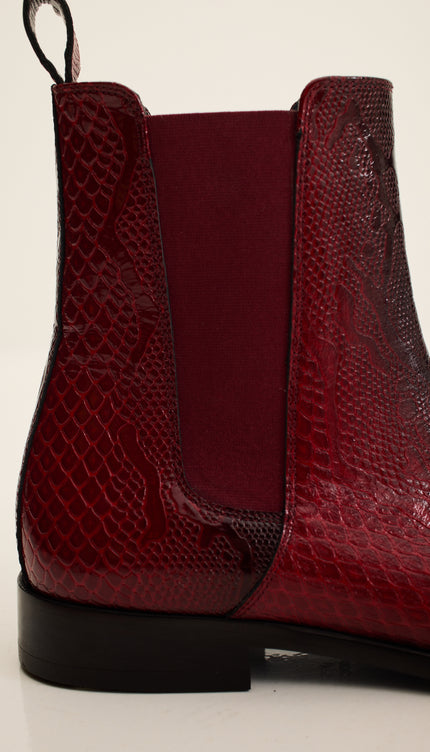 Essential Chelsea Boot - Red Embossed