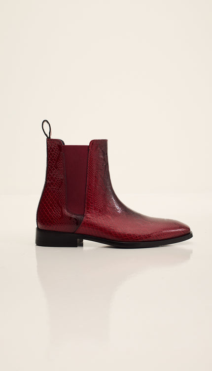 Essential Chelsea Boot - Red Embossed