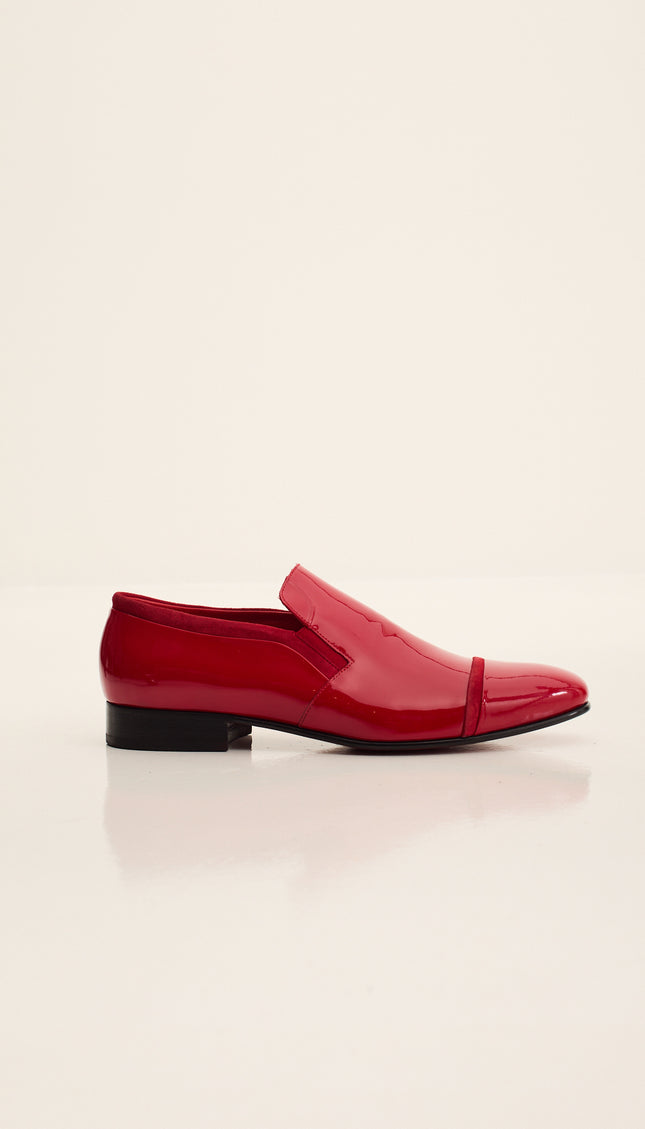Patent Leather Loafer - Red