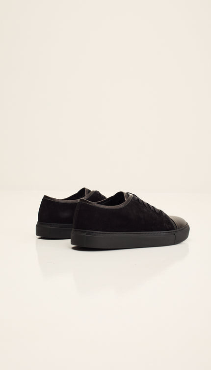 Baskets en cuir et daim - Noir