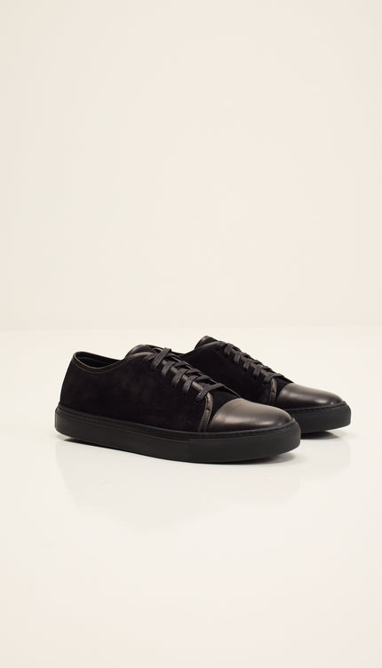 Baskets en cuir et daim - Noir