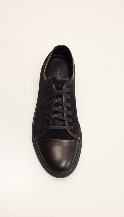 Baskets en cuir et daim - Noir