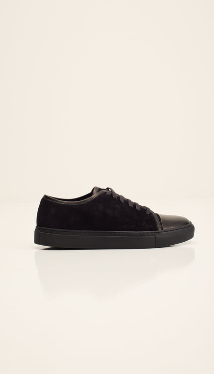 Baskets en cuir et daim - Noir