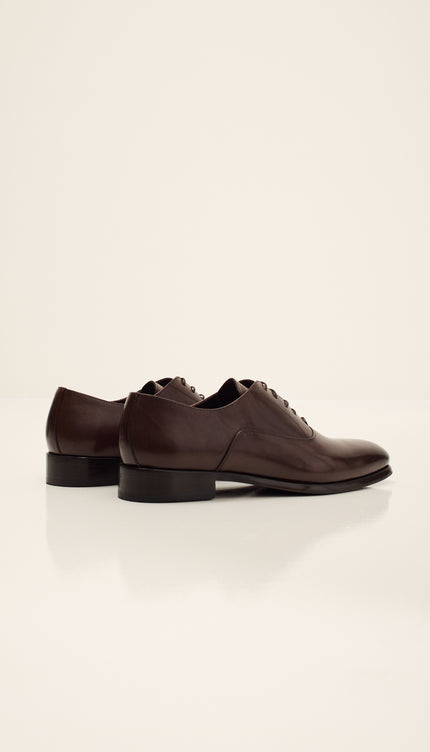 Leather Oxford Shoe - Brown