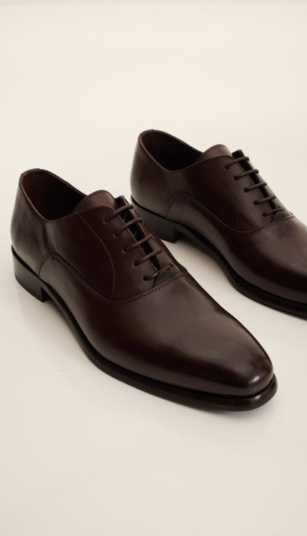 Leather Oxford Shoe - Brown