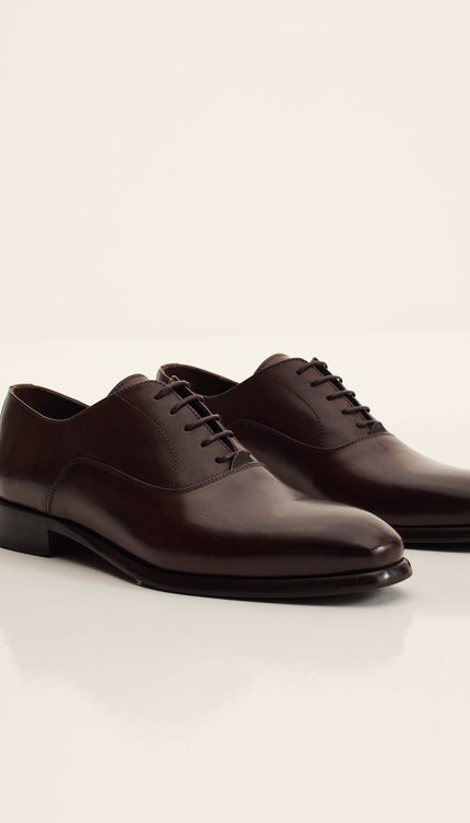 Leather Oxford Shoe - Brown