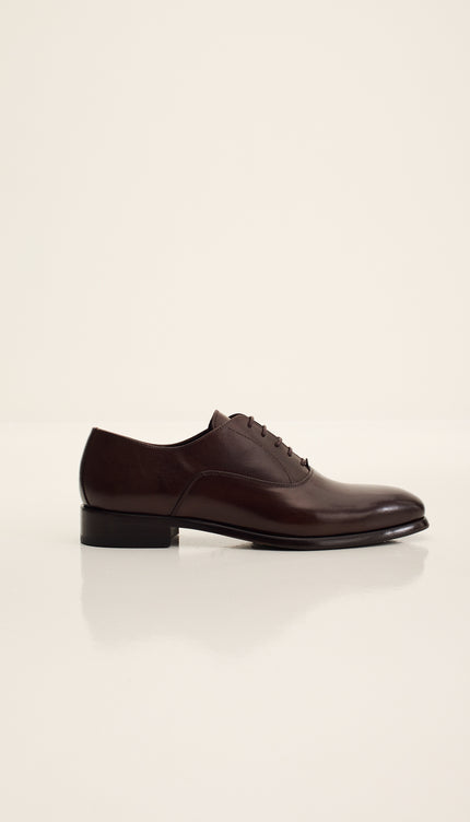 Leather Oxford Shoe - Brown