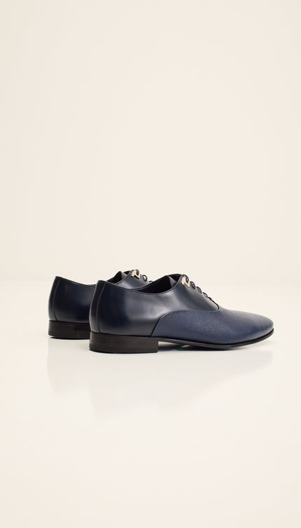 N° C6906 OXFORD PIEL PUNTA LISA DOS TONOS - MARINO