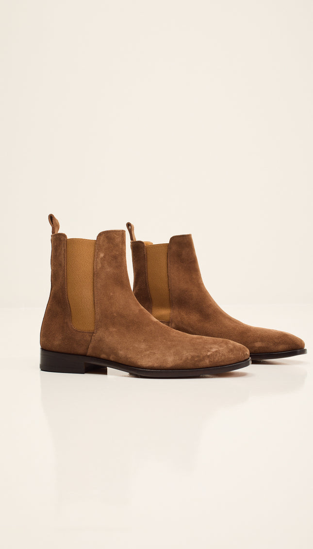 All Leather Essential Chelsea Boot - Tan Suede