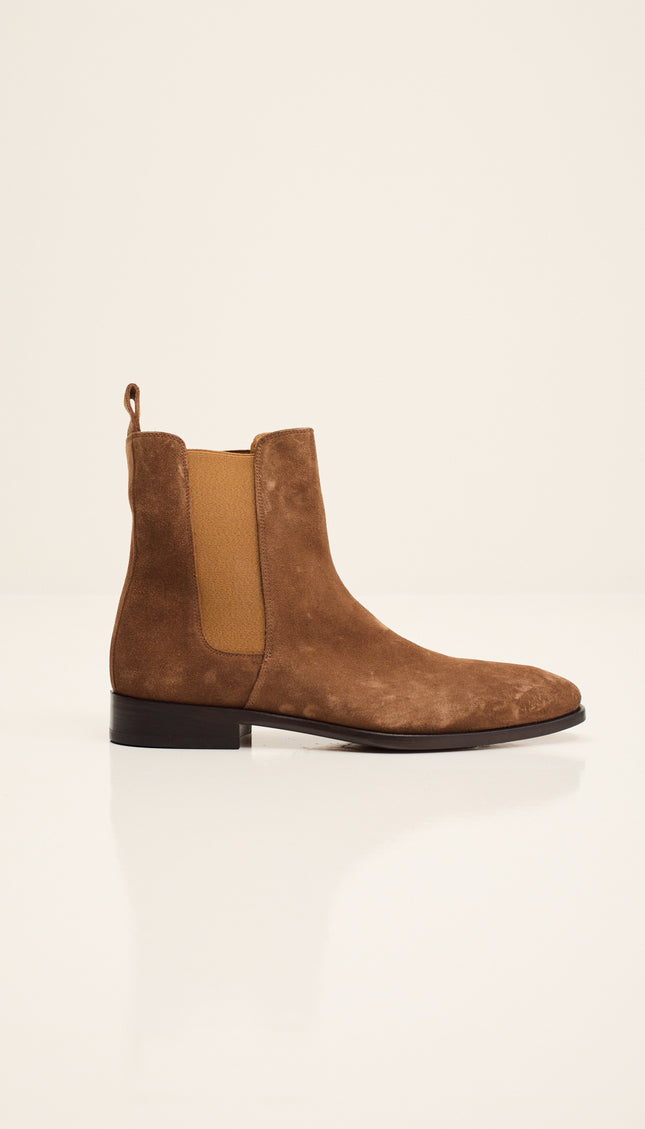 All Leather Essential Chelsea Boot - Tan Suede