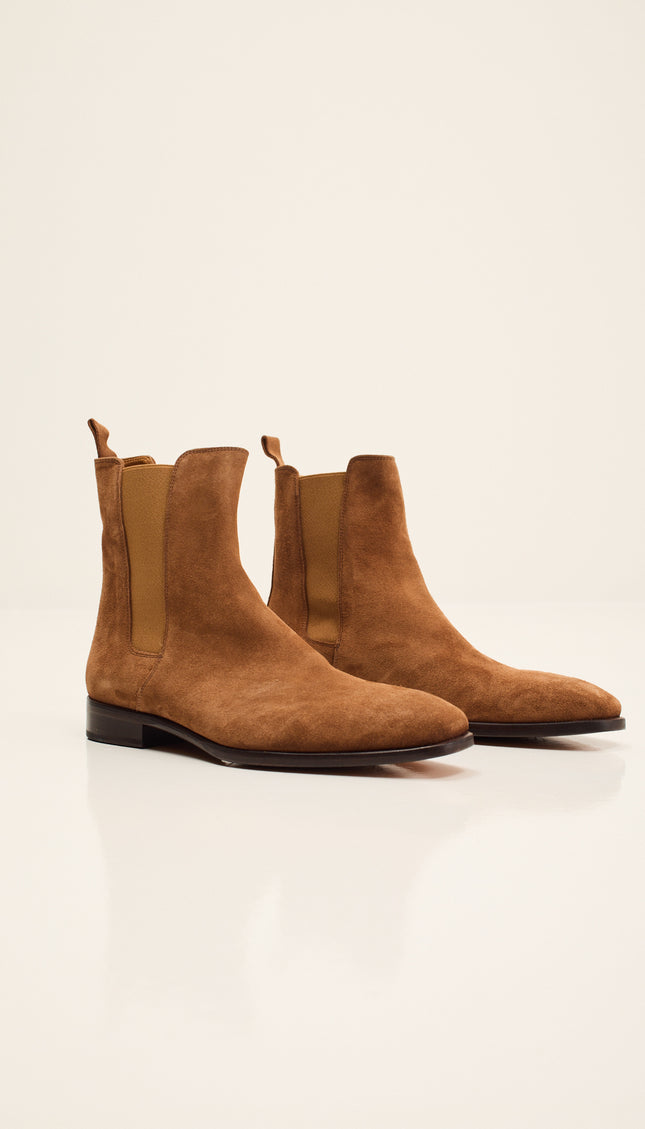 All Leather Essential Chelsea Boot  - Tobacco Suede