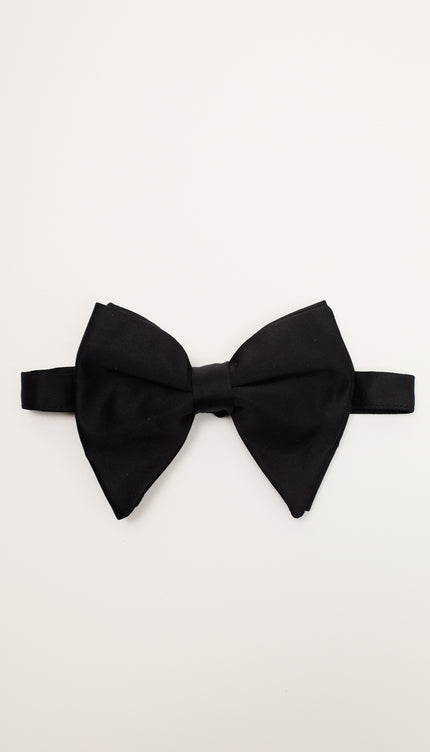 Oversized Pre-Tied Butterfly Bow Tie - Black