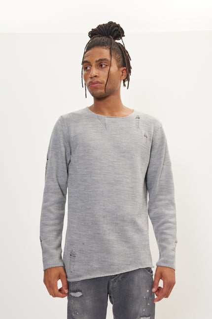 Men's Distorted Sweater - Grey | Ron Tomson