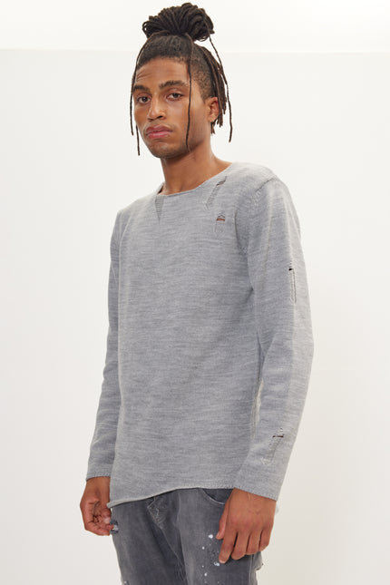 Men's Distorted Sweater - Grey | Ron Tomson