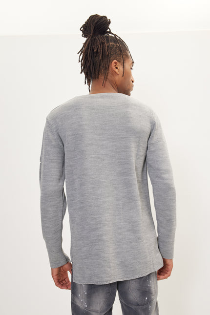 Men's Distorted Sweater - Grey | Ron Tomson